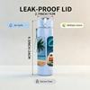 1PC Camper Van Tropical Coast Print 750ml Color Plastic Sports Water Bottle Leakproof Flip Straw Lid Suitable for Sports Office Home Use