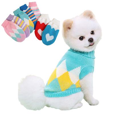 Herbst Winter Hund Strickpullover für kleine Hunde Katzen weiche gemütliche warme Kleidung Chihuahua Schnauzer Haustier Rollkragen Kostüm Ropa Perro