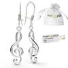 Earrings Treble Clef Silver 925 Note