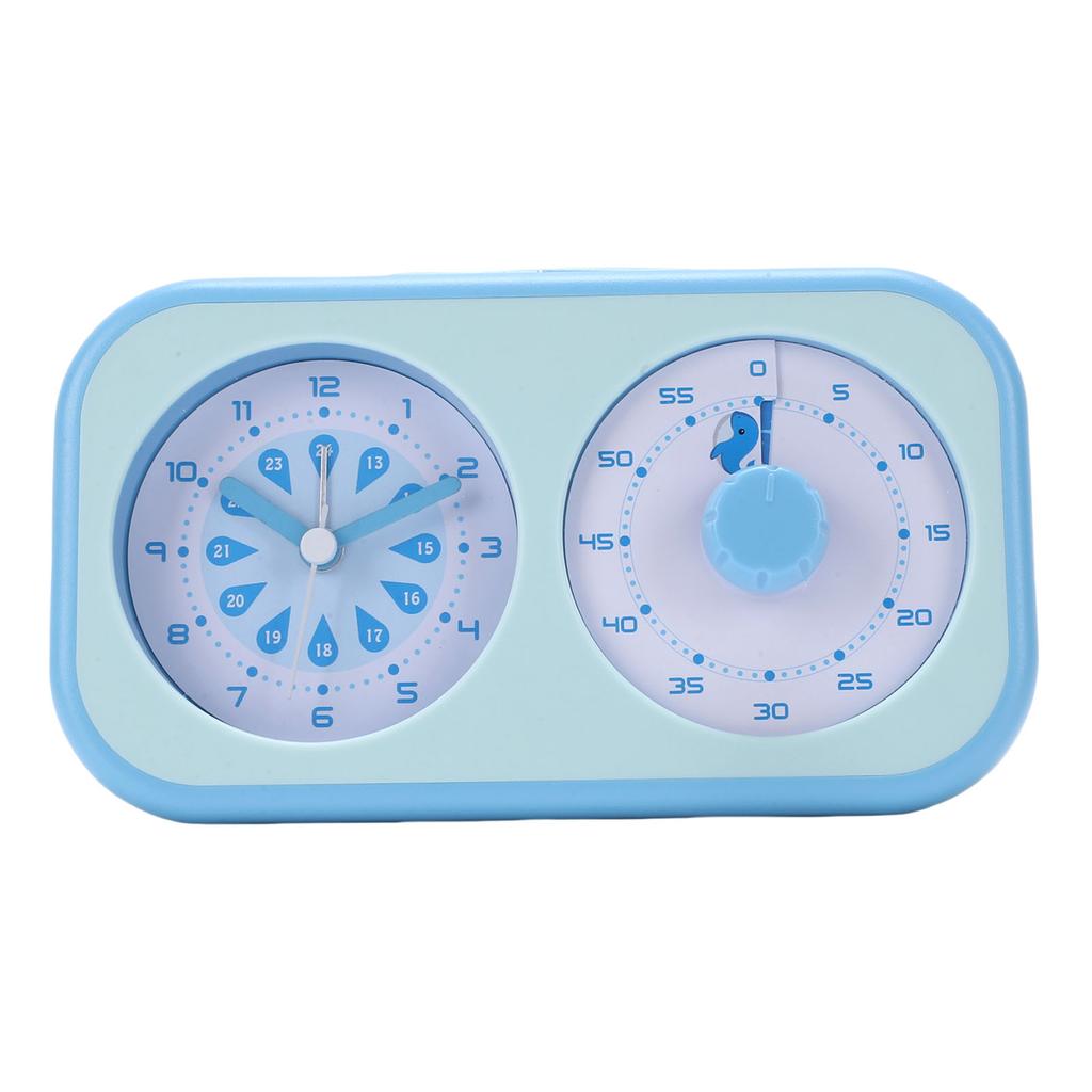 3 In 1 Timer Spouting Whale Pattern Visual Timer with Quiet Clock Loud Volume Alarm Clock for Time Management Tool