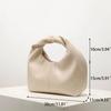 Stylish twist square bag, solid color top clutch bag, simple and versatile commut