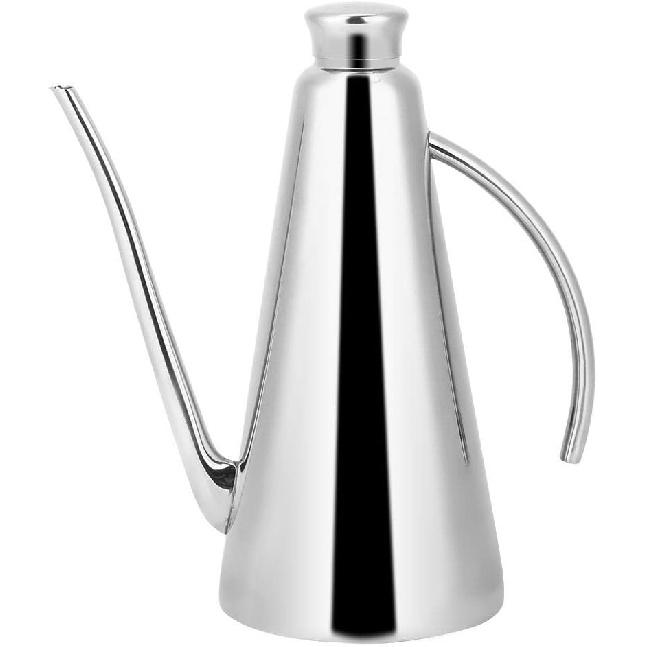 Oil Bottle Dispenser Household Large Capacity Stainless Steel Olive Oil Pot Dispenser Sauce Vinegar Bottle Pot (850ml/28.74oz)