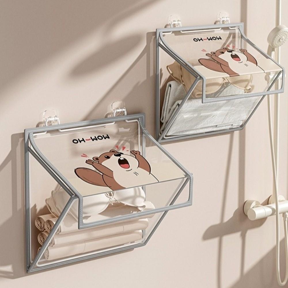 Waterproof Clothes Change Bag Transparent Waterproof Shelf Folding Storage Bag  Bathroom