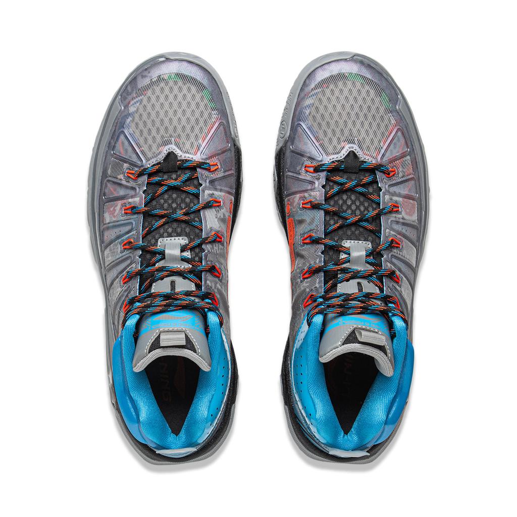 Li Ning Jiao Ao 2 High Basketball Shoes Men Sneakers Shark-Gray Black ABFU047-5
