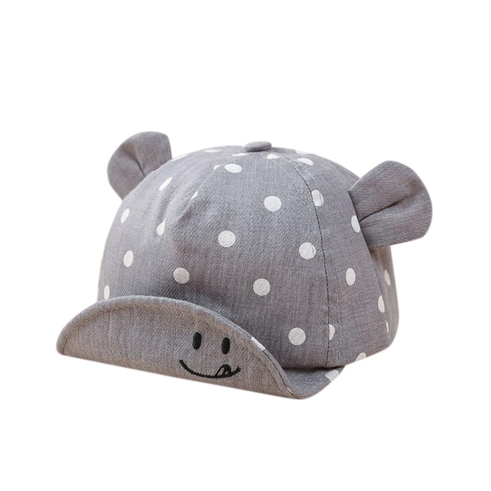 Flip Edge Hat Cotton Pot Pattern Cartoon Ear Design Warm Hat Sunbonnet