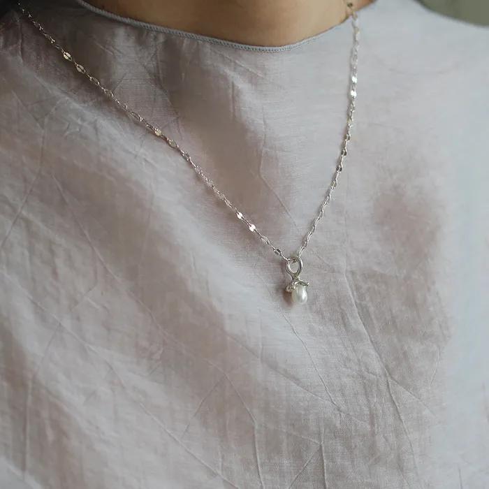 [silver925] Blush Pearl Necklace (silver)