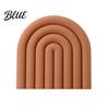 High Temperature Resistant for Hot Silicone Mat Pot Potholder Rainbow Heat Trivet Dishes Teapots Non-Slip Table Placemat Kitchen Home