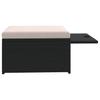 4 piece garden lounge set with cushions poly rattan black