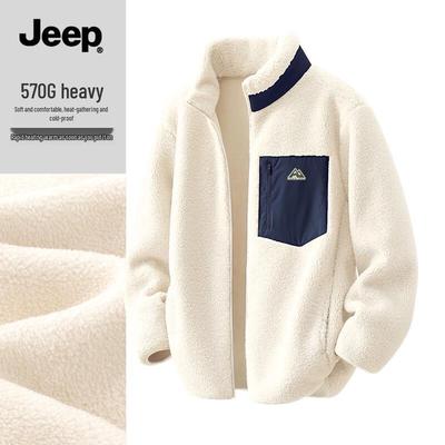 Men's Double-Sided Fleece Lined Stand Collar Jacket