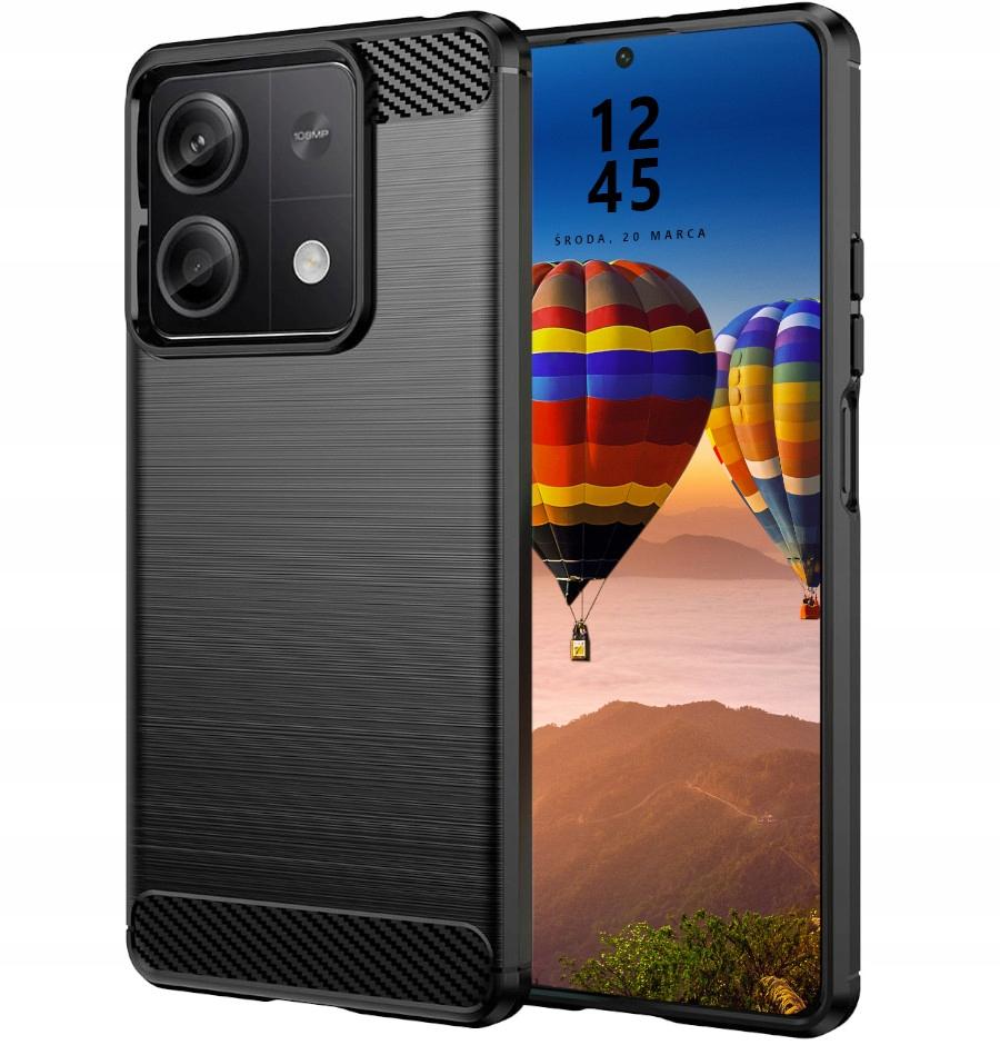 Case for Xiaomi Redmi Note 13 5G CARBON CASE Armored BACK + Glass