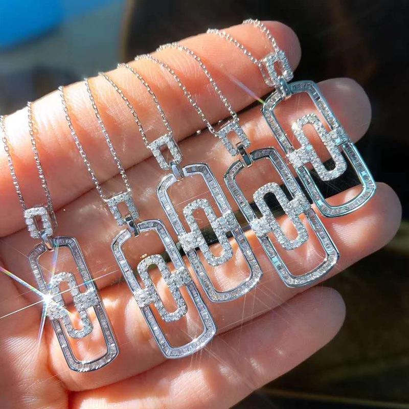 Stylish Paperclip Hui Pendant Couple Necklace for Men and Women