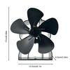 Mini Stove Fan Heat Powered Fireplace Fan Log Wood Burner Eco-fan 12 Blade Fireplace Fan Home Winter Warm Heat Distribution