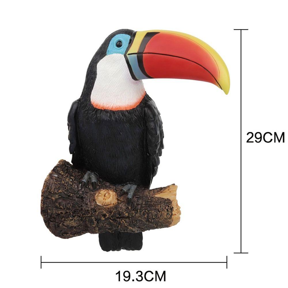 Realistic Toucan Bird Figurine Resin Bird Figurine Cute Toucan Tree Hugger Statue  Living Room