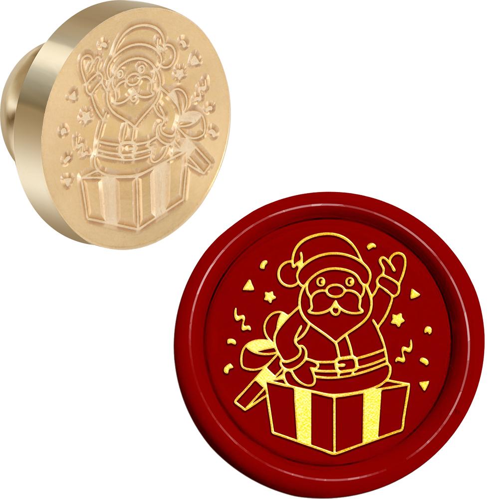 Cute Christmas Wax Seal Stamp Elk Car Christmas Gifts Wax Sealing Stamp Removable Brass Heads Sealing Stamp Invitations Greeting