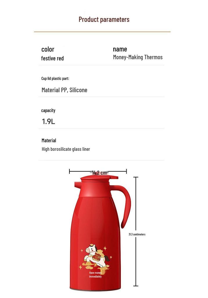 2026 New Model Thermos Flask: Large Capacity Insulated Warm Kettle and Hot Water Bottle.