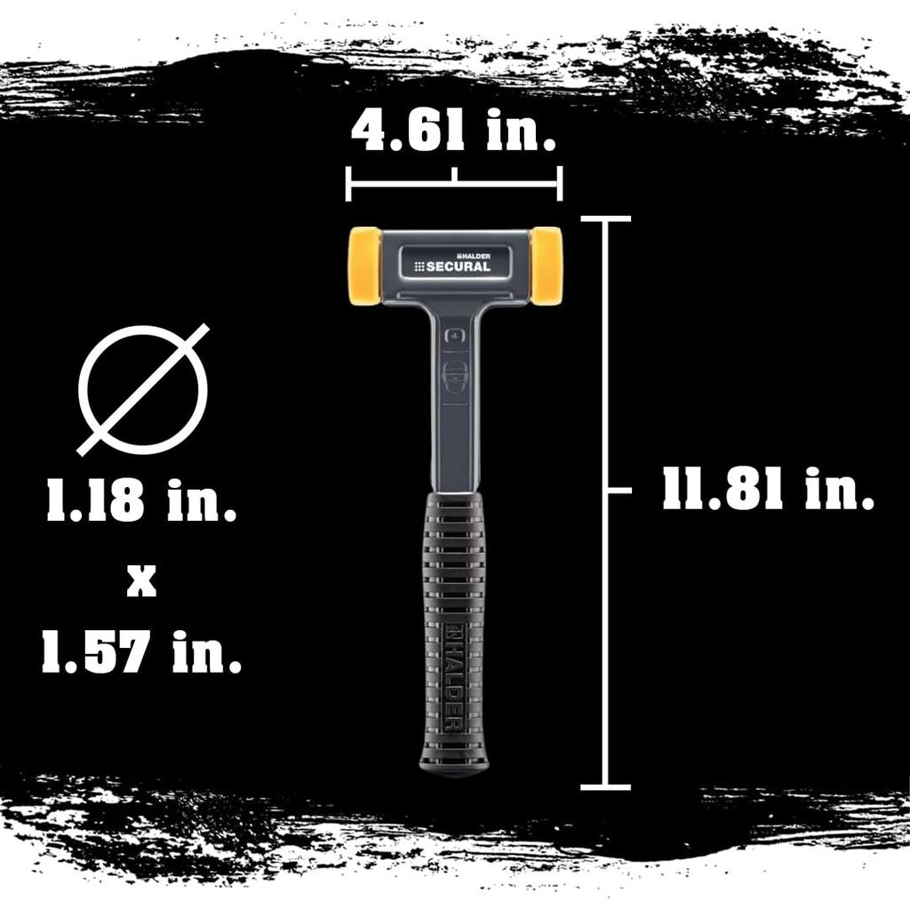 Roemheld Halder Halder Shockless Recoilless Secular Hammer Polyurethane Diameter 30 x 40 (HALDER) (Yellow) 3380.040