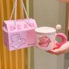 Girls' Heart Cute Koala Mug for Girls' Birthday Gift High-value Ceramic Cup with Lid Girlfriend Souvenir