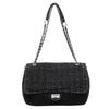 Vintage Denim Umhängetasche Damen Große Kapazität Kette Crossbody-Tasche