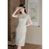 Retro Chinese Style Small Medium and Long Short-sleeved Cheongsam Spring and Summer New Middle-aged and Elderly Women's Large-size Cheongsam