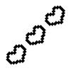 Pixel-Heart Bumper Sticker Heart Shape Window Vinyl Decal Water Bottle Car Window Mirror Laptops Heart Stickers