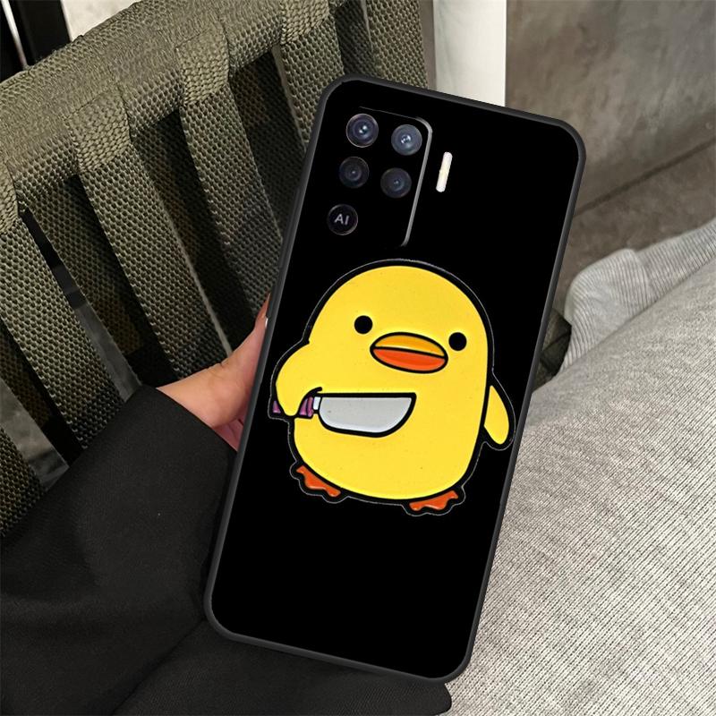 Yellow Duck Case For Oppo A38 A18 A58 A78 A98 A79 A40 A60 A80 A16 A76 A96 A15 A74 A94 A54 A77 A17 Cover