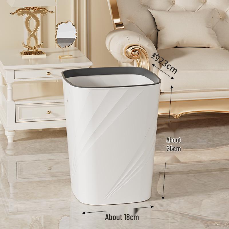 Large Capacity Lidless Trash Can for Home & Office - Suitable for Bathroom, Kitchen, Living Room