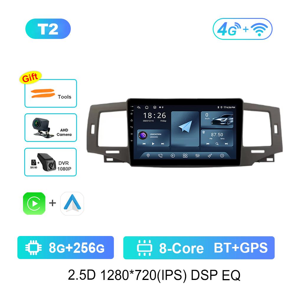 GPS Navigation 9'' for Toyota Corolla 9 E120 2004 - 2006 Android OS Car Video Multimedia Player Carplay 4G WiFi BT Auto Tools