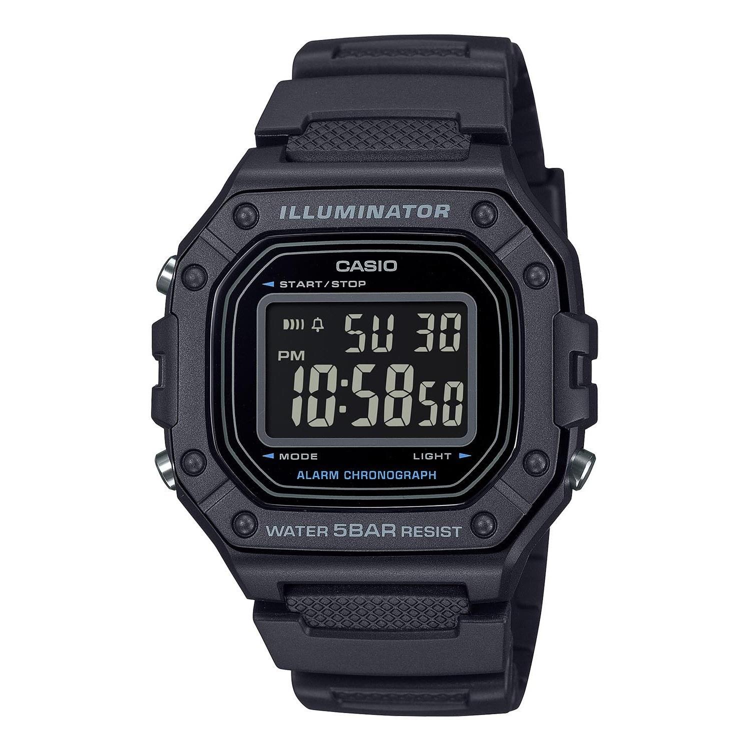 Casio Wristwatch Collection Domestic Genuine Product Web Exclusive Model W-218H-1BJF Mens Black