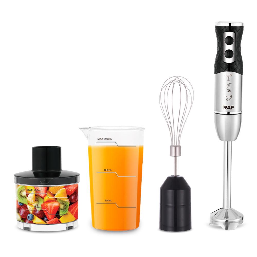 European Multifunctional Handheld Immersion Blender and Meat Grinder with Juicer and Egg Beater Functions