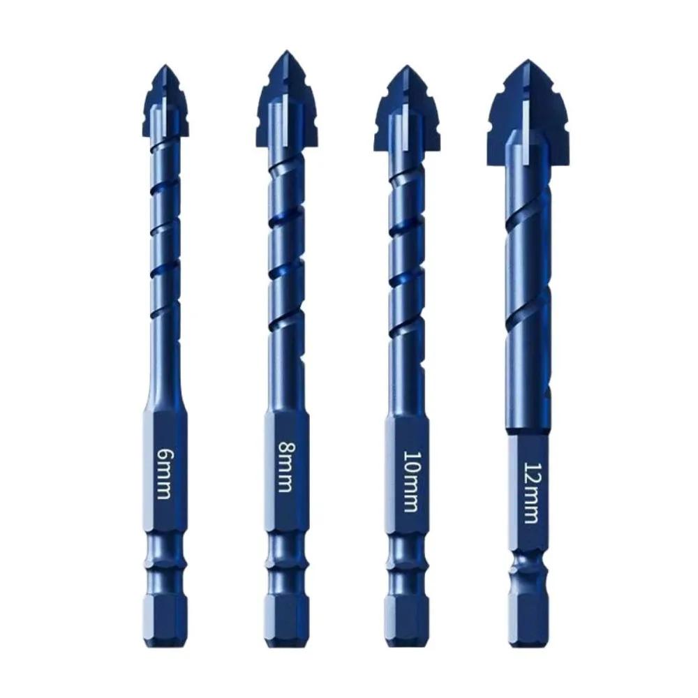 6/8/10/12/14mm Eccentric Drill Bit Precision Drilling High Hardness Triangle Drill Bit Multi-functional Spiral Drill Bit