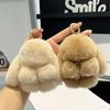 Genuine Cute Rabbit Doll Keychain - Plush Pretend Dead Rabbit Pendant, Mini Gift Ornament for Students and Women
