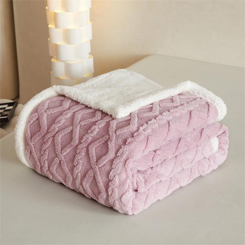 Dicke Warme Fleece-Kuscheldecke Extra Weich Flanell Karomuster für Couch Sofa Ganzjahres-Gemütlichkeit für Bett Homeoffice Geschenk