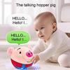 Electric Plush Jumping Pig Toy Repeats What You Say Toddlers Boys Girls Educational Talking Singing Musical Stuffed Pig Plushie Interactive Toy