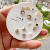 Elegant Pearl Earring Set: Niche 925 Silver Butterfly & Four-Leaf Clover Studs for Women