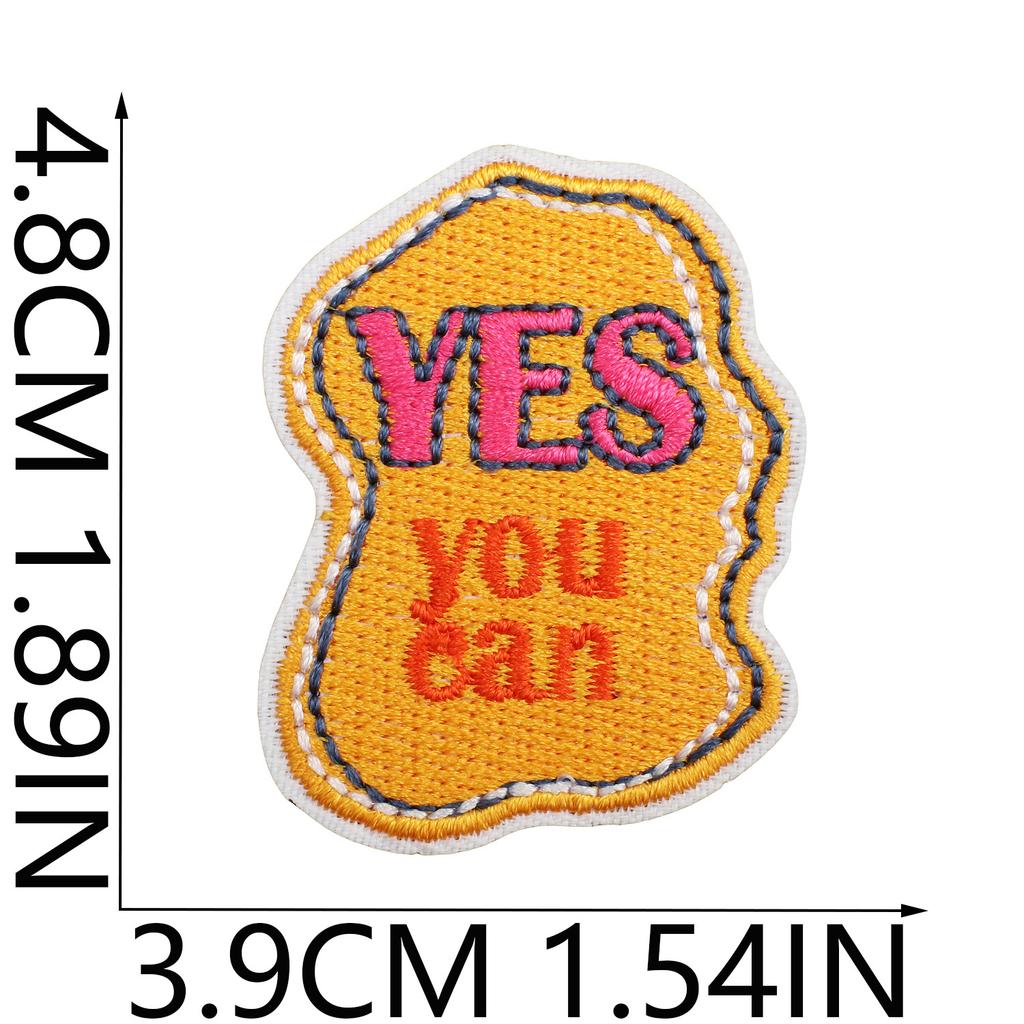 Encouragement Embroidery Cloth Sticker Bag Dress Inspirational Sun Embroidery Patch Positive Energy Patch Sticker Love Heat Transfer
