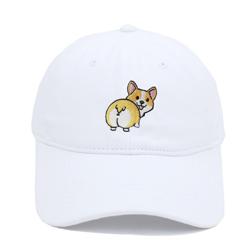 Corgi Dog Embroidered Baseball Cap With Sunshade For Casual Outdoor Wear