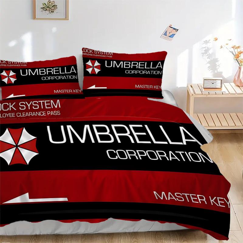 Umbrella Corp Master Key Print 3Pcs Bedding Setduvet Cover With 2 Bedropillowcase Home Birthday Gift