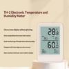 Senzor Monitor de Temperatură și Umiditate Electronic de Înaltă Precizie cu Magnetism Puternic, Montat pe Perete, Th2 LCD, Pentru Camera Bebelușului