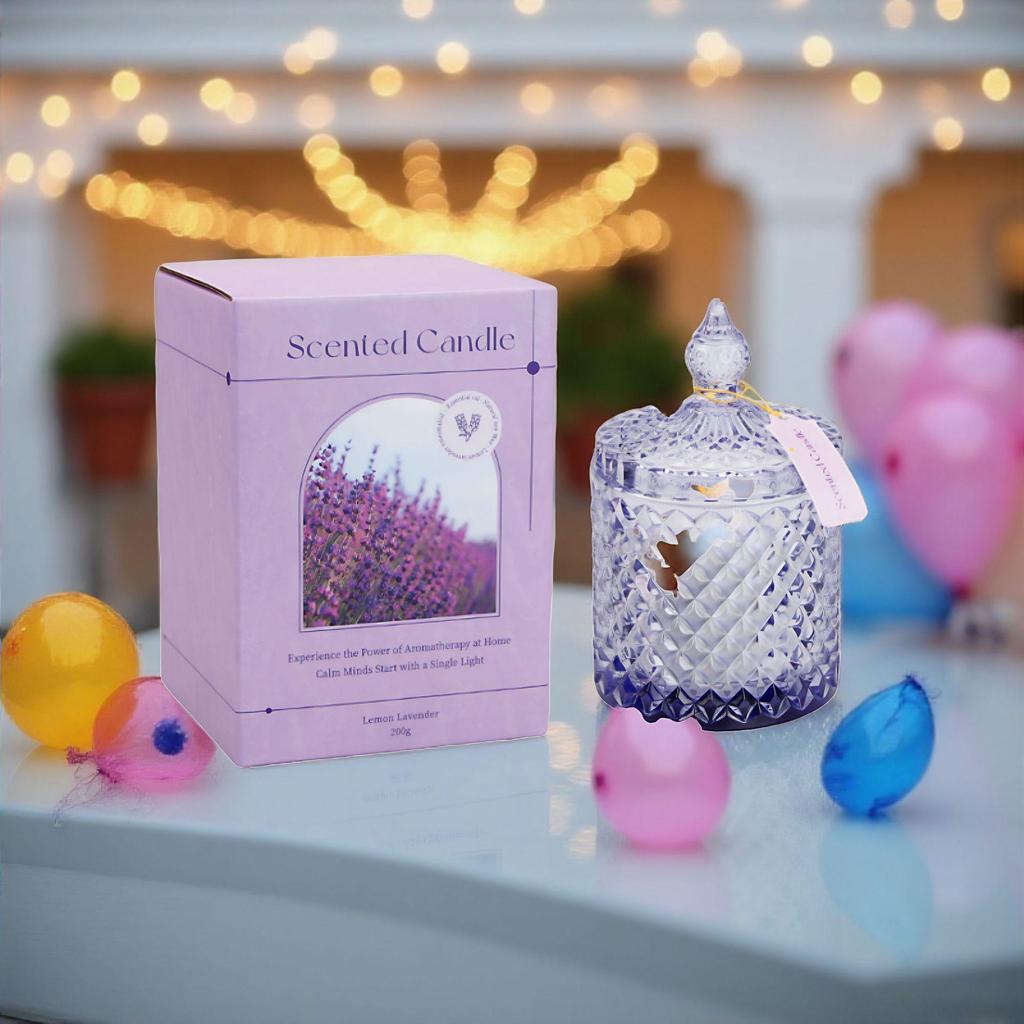 Nordic Style Carved Soy Wax Candle - Essential Oil Fragrance Souvenir