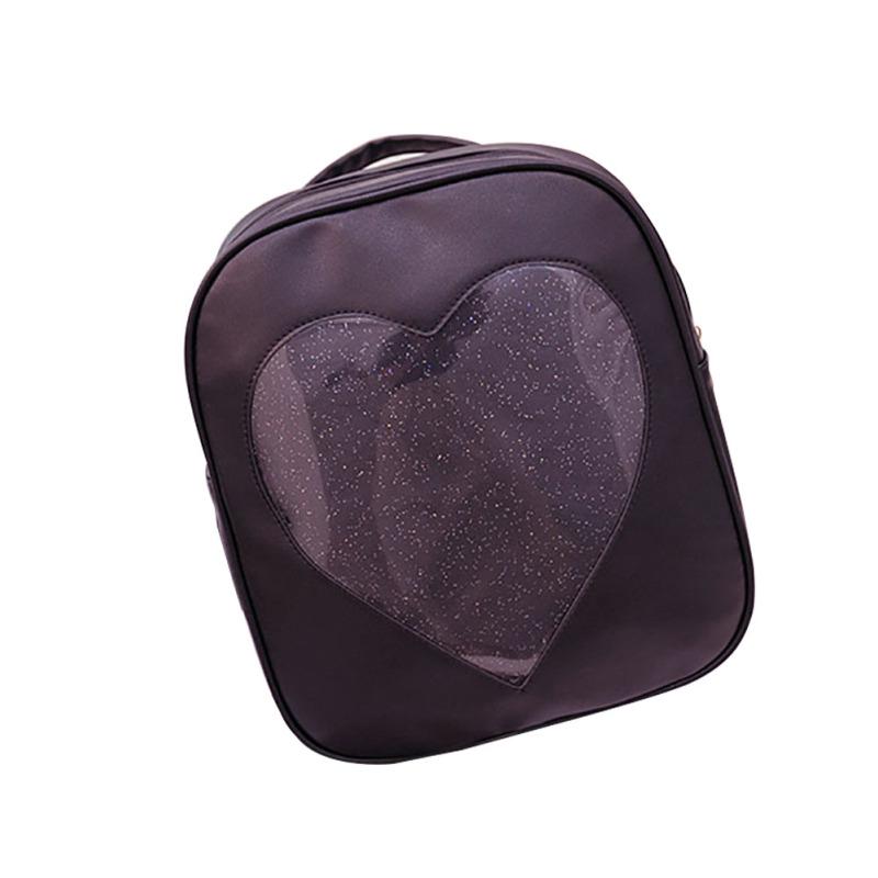 transparent heart backpack