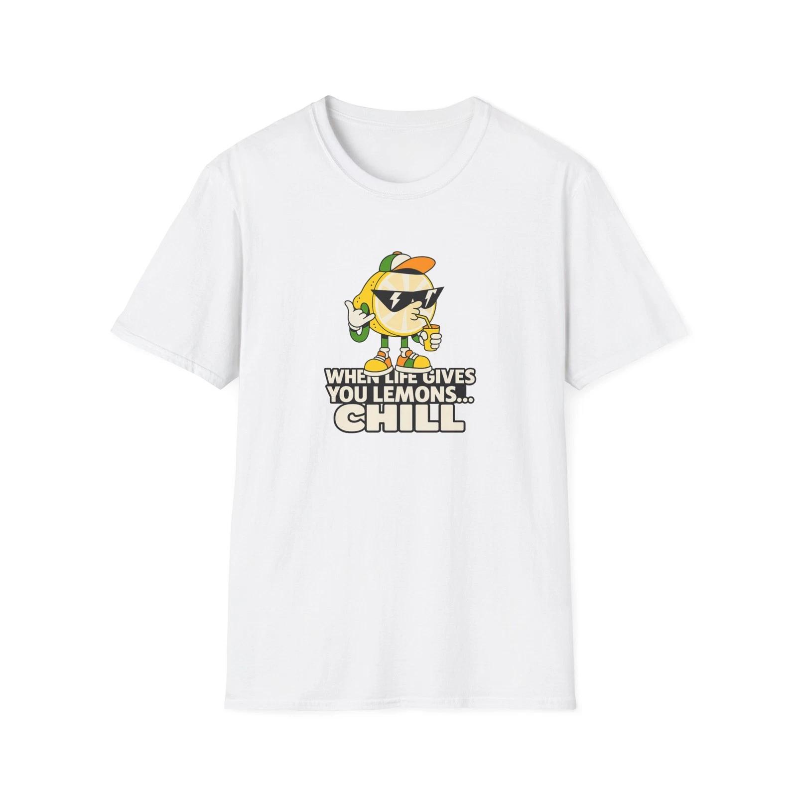 Chill Lemon T-Shirt - Casual Vibe, Perfect Gift, Summer Fun, Soft Tee, Unisex M