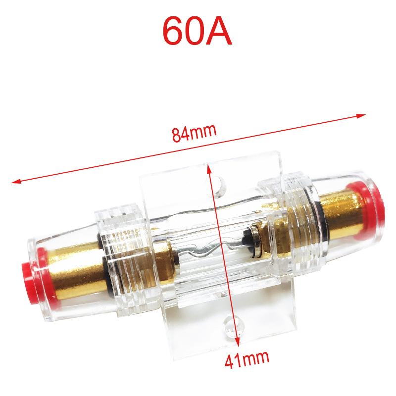 Car Audio Refit Fuse Holder 4-8 Gauge And 10 Gauge Wire With 60 AMP Fuses 60A/80A Fuse Holder For Car Stereo Audio Auto Amplifie