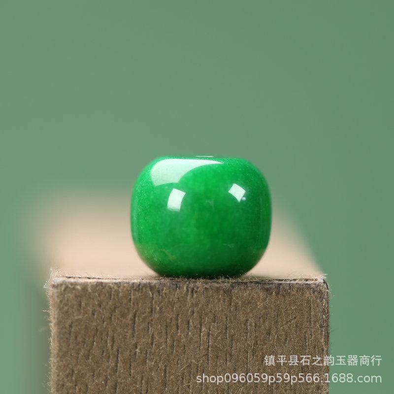 Green Jade Barrel Beads, 14x12mm, DIY Jewelry Ornaments, Loose Beads for Necklace, Y174 Y175 нефритовый/естественный