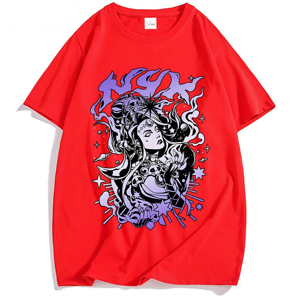 

Hades 2 Night Incarnate Print T-shirt Cotton Short Sleeve Loose Male Tshirts Unisex Hip Hop Streetwear Graphic Clothing Men Tees XS червоний