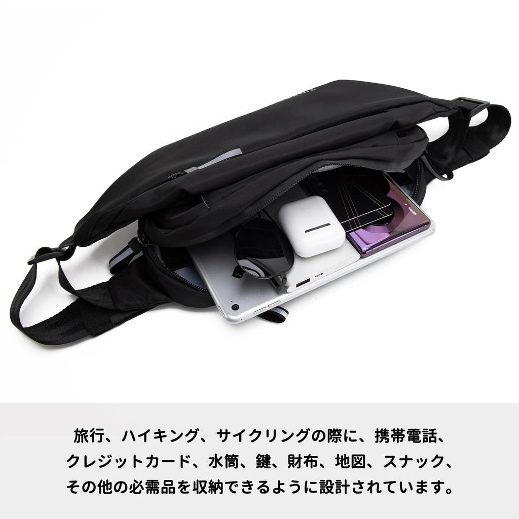 TINYAT Waist Waterproof Shoulder Waist Hip for Outdoor and Crossbody Men's Bag, Bag, Lightweight, Multifunctional, Bag, Bag, Running, Cycling, Sports,