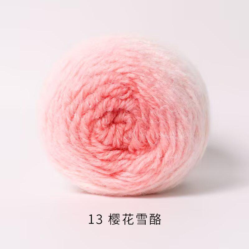 190g Farbverlauf Mohair Knäuel 3mm Handgemacht DIY Schal Mütze Pullover Schal Stricken