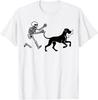 Funny Great Dane Running Skeleton Halloween T-Shirt Unisex T-Shirt