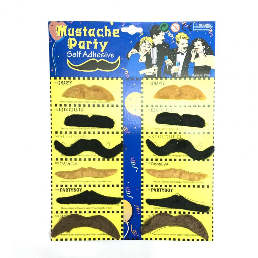 Lustiger falscher Schnurrbart Wiederverwendbar Dekorieren Neuheit Cosplay Falscher Bart Fotokabinen-Requisiten Kostümparty Bärte Schnurrhaar