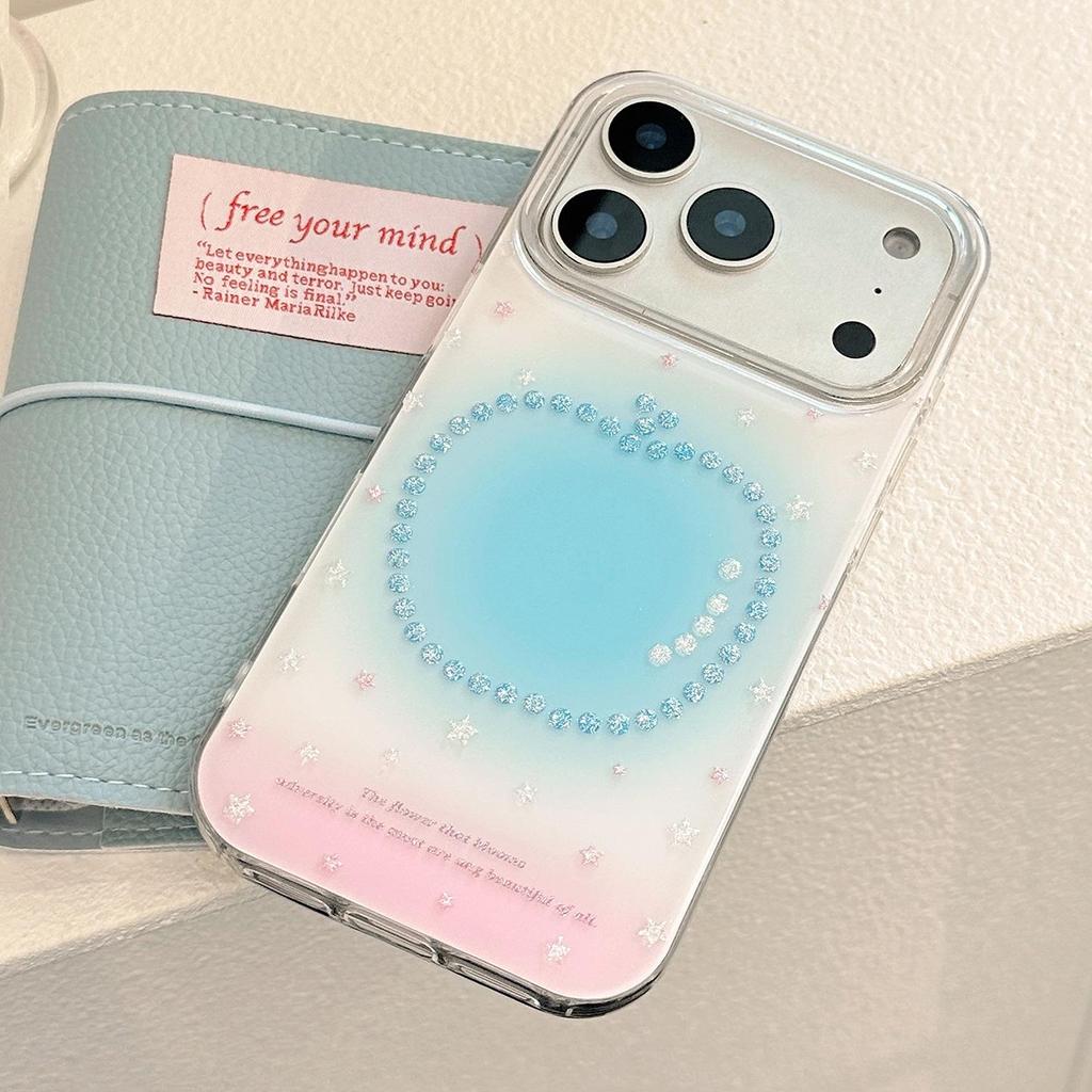 Glitter Gradient Powder Blue iPhone Case for iPhone 17 and iPhone 17 Pro Max