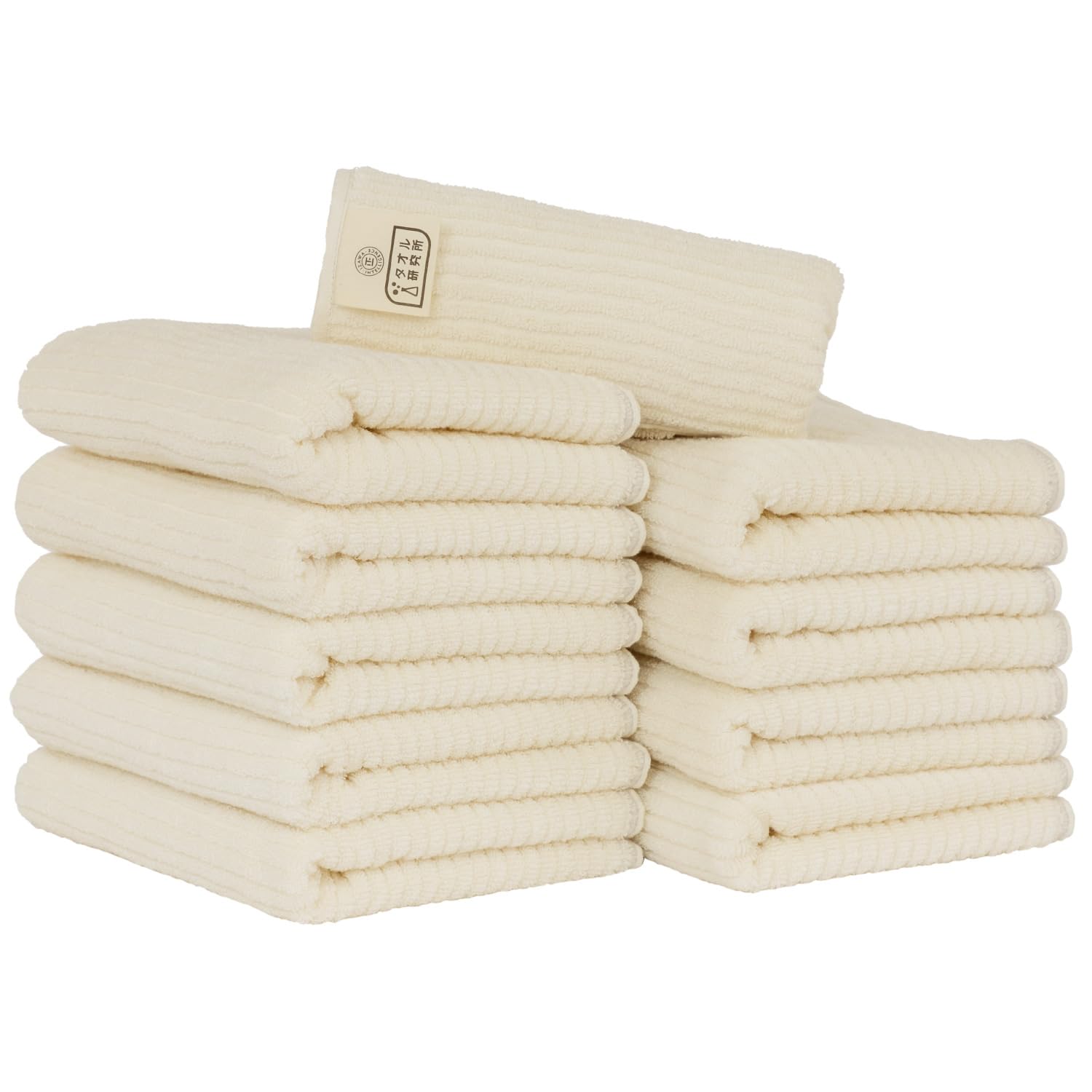 

Towel Laboratory White Face Hand Ribbed Fast JapanTechnology [Smooth Touch] #032 Towels, 10-Piece Set, Kitchen, Thin, Towels, Smooth, Weave,